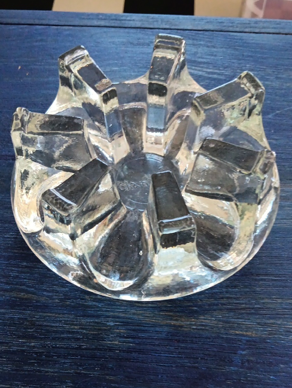 Vintage Chantal Glass Tea Light Trivet or Plate Warmer